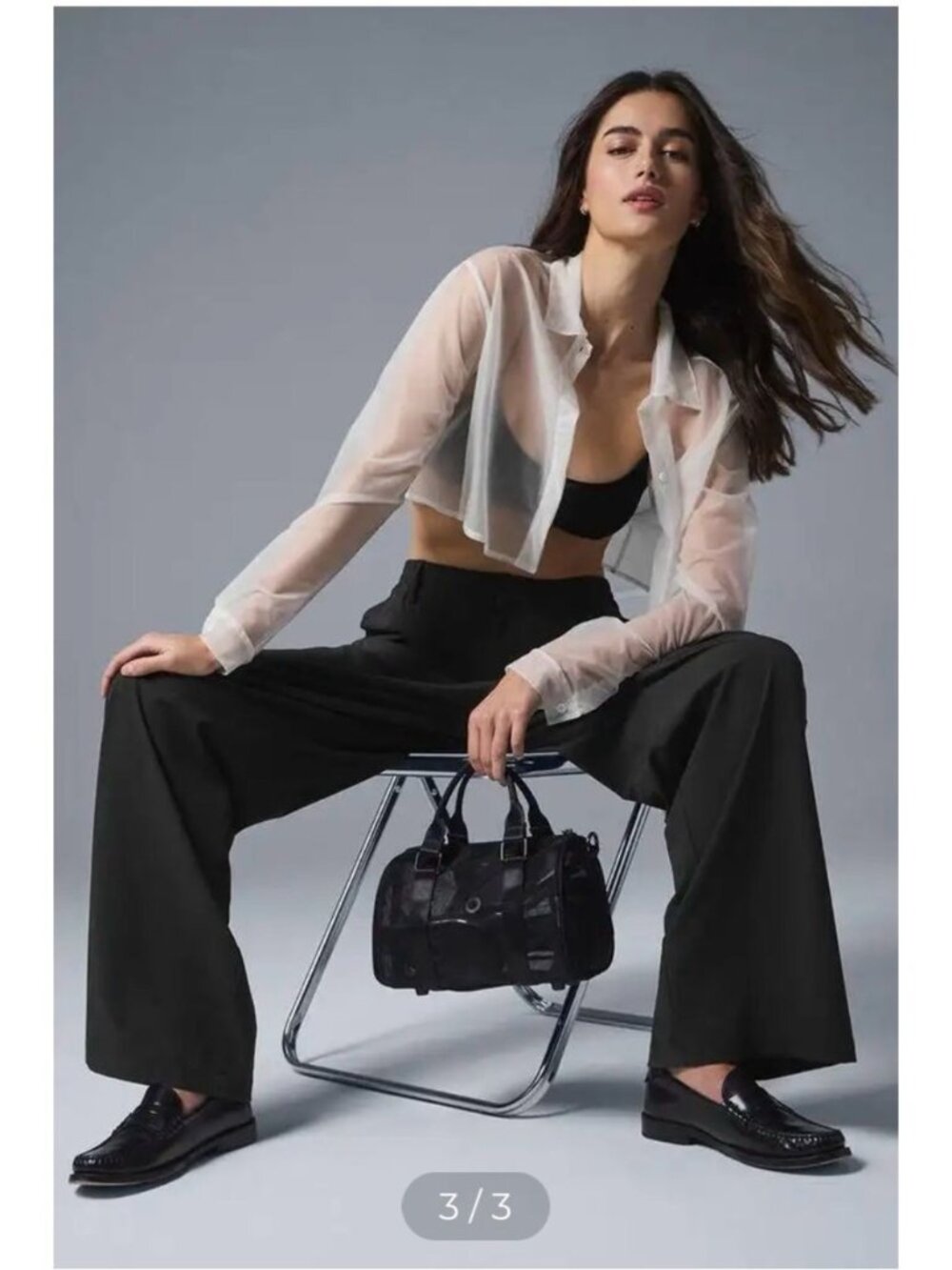 NEW Alo Yoga Black Mini Sheer Duffle & Crossbody Bag